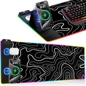 RGB XXL Gaming Mouse Pad (with Phone Holder & 15W Charger)